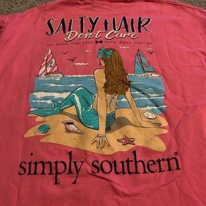 Simply Southern pink mermaid shirt